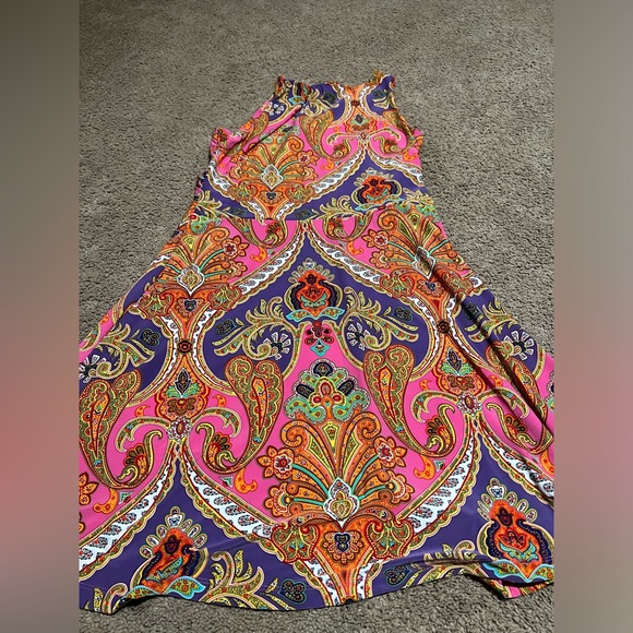 Ralph Lauren Vibrant Paisley Sleeveless Dress - Picture 2 of 3